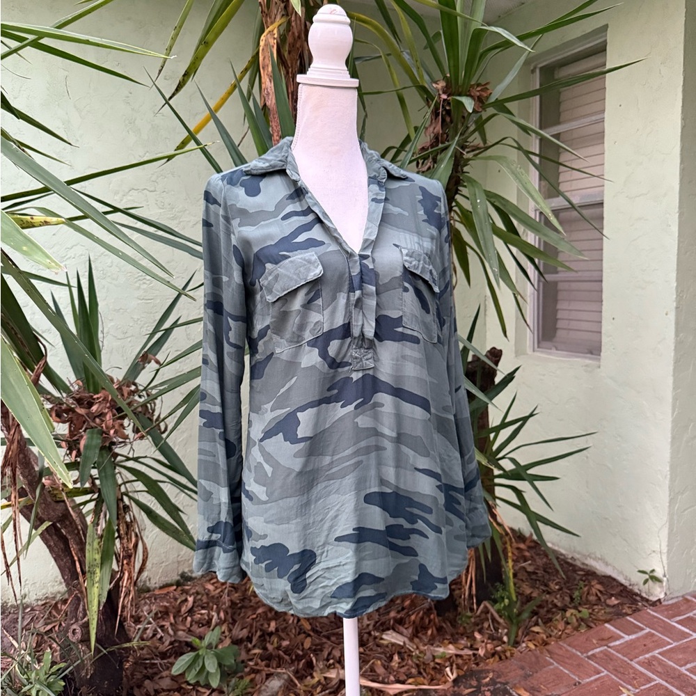 Splendid Camo Blouse